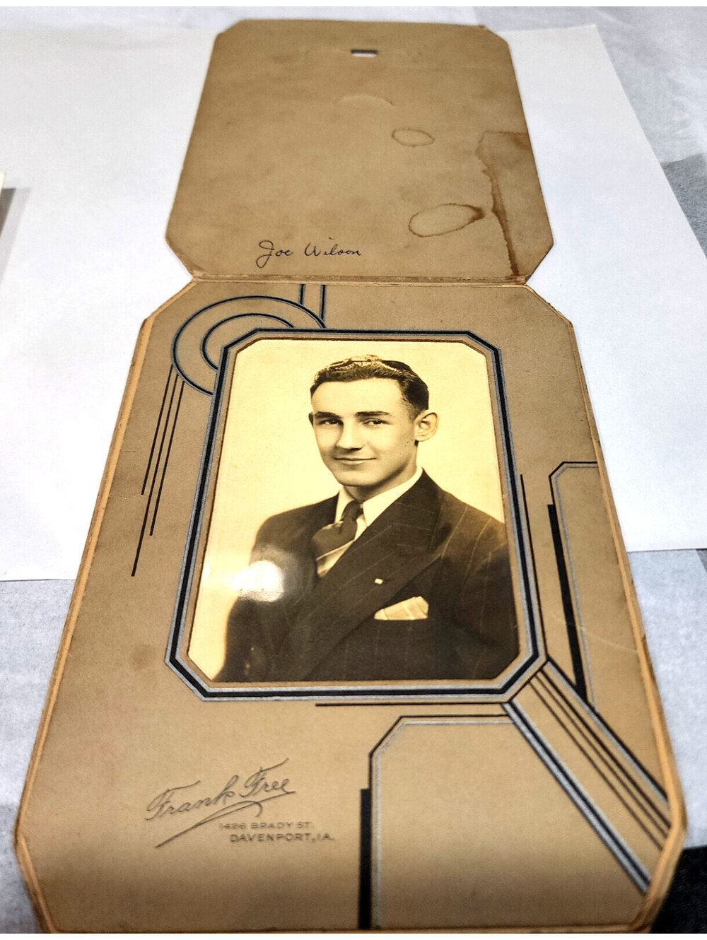 1940 Davenport Iowa Photo Identified Joe Wilson Frank Free Studio Art Deco